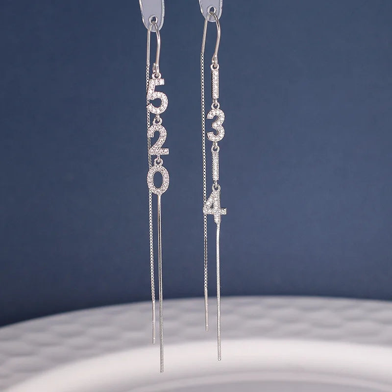 S925 Sterling Silver Tassel Earrings for Women