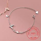 S925 Sterling Silver Butterfly Crystal Bracelet - Wedding Gift