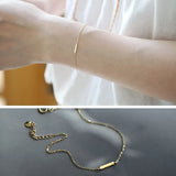 925 Silver Geometric Chain Bracelet 14K Plated for Women Girls