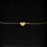 925 Sterling Silver Love Heart Bracelet 14K Plated for Women Girls