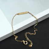 Geometric Letter Bracelet 925 Silver 14K Plated Wedding Gift