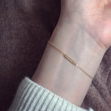 Geometric Letter Bracelet 925 Silver 14K Plated Wedding Gift
