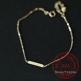 Geometric Letter Bracelet 925 Silver 14K Plated Wedding Gift