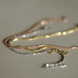 S925 Sterling Silver Bracelet 14K Plated Shinning Fine Jewelry Wedding Gift