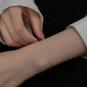S925 Sterling Silver Female Bracelet 14K Plated Fine Jewelry Wedding Gift