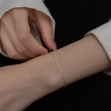 S925 Sterling Silver Female Bracelet 14K Plated Fine Jewelry Wedding Gift