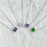 S925 Sterling Silver High Carbon Diamond Pendant Necklace