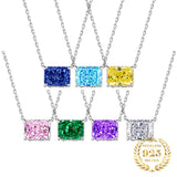 S925 Sterling Silver High Carbon Diamond Pendant Necklace