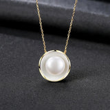925 Sterling Silver Pearl Pendant Necklace for Women - Fine Jewelry