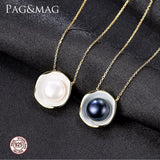 925 Sterling Silver Pearl Pendant Necklace for Women - Fine Jewelry