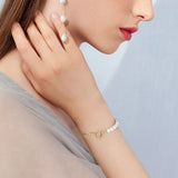 S925 Silver Freshwater Pearl Bracelet Birthday Gift Women Fine Jewelry