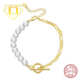 S925 Silver Freshwater Pearl Bracelet Birthday Gift Women Fine Jewelry