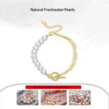 S925 Silver Freshwater Pearl Bracelet Birthday Gift Women Fine Jewelry