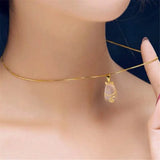 S925 Sterling Silver Crystal Cat Pendant Necklace Wedding Jewelry Gift