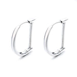 S925 Silver Letter D Hoop Earrings Women Fine Jewelry Eardrop Hot Sell