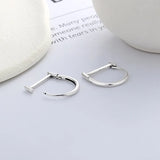 S925 Silver Letter D Hoop Earrings Women Fine Jewelry Eardrop Hot Sell