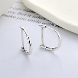 S925 Silver Letter D Hoop Earrings Women Fine Jewelry Eardrop Hot Sell