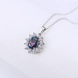 S925 Sparkling Zircon Pendant Necklace for Women - High Party Gemstone Jewelry