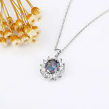 S925 Sparkling Zircon Pendant Necklace for Women - High Party Gemstone Jewelry