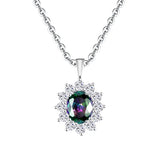 S925 Sparkling Zircon Pendant Necklace for Women - High Party Gemstone Jewelry