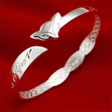 S925 Vintage Thai Silver Men's Bracelet, Fox Personalized Ladies Couple Bracelet