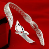 S925 Vintage Thai Silver Men's Bracelet, Fox Personalized Ladies Couple Bracelet