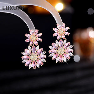 S925 Silver Needle Flower Daisy Earrings for Women
