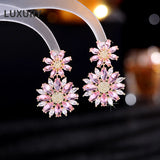 S925 Silver Needle Flower Daisy Earrings for Women