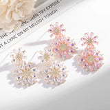 S925 Silver Needle Flower Daisy Earrings for Women