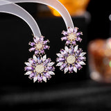 S925 Silver Needle Flower Daisy Earrings for Women