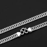 S999 Sterling Silver Cut Rope Chain Retro Necklace Men's and Women's