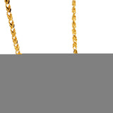 24K Plated Snake Bone Necklace Wedding Jewelry
