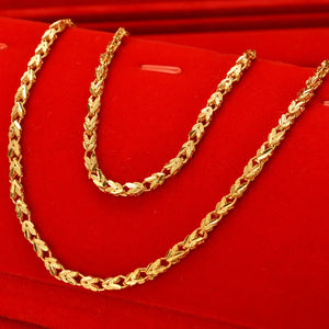 24K Plated Snake Bone Necklace Wedding Jewelry