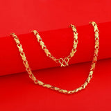 24K Plated Snake Bone Necklace Wedding Jewelry