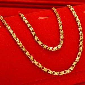 24K Plated Snake Bone Necklace Wedding Jewelry