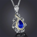 Sapphire Crystal Pendant Necklaces for Women