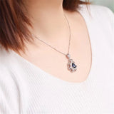 Sapphire Crystal Pendant Necklaces for Women