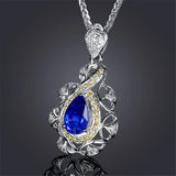 Sapphire Crystal Pendant Necklaces for Women