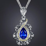 Sapphire Crystal Pendant Necklaces for Women