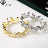 Shining Butterfly Adjustable Opening Ring for Women