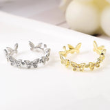 Shining Butterfly Adjustable Opening Ring for Women