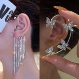 Vintage Zircon Tassel Ear Clip Ear Cuff