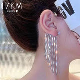 Vintage Zircon Tassel Ear Clip Ear Cuff