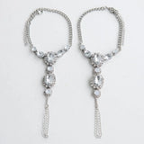 Sexy Rhinestone Claw Chain Gem Anklet for Ladies