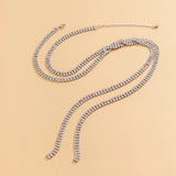 Rhinestone Choker Necklace Wedding Tassels Necklace