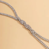 Rhinestone Choker Necklace Wedding Tassels Necklace