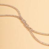 Rhinestone Choker Necklace Wedding Tassels Necklace