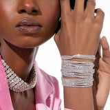 Rhinestone Hand Chain Women Bracelet Accessories