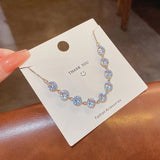 Silver Adjustable Crystal Zircon Bracelet Platinum Plating Jewelry Gift