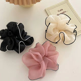 Silk Hair Hoop for Women Party Accessories Big Retro Bow Scrunchie
